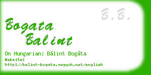 bogata balint business card